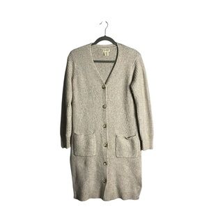 Jessica Simpson Women's Oatmeal Longline Knit Cardigan